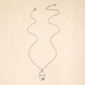 3/$30 🤍 Abstract Face Necklace